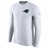 Men's Carolina Panthers Nike White Coaches Long Sleeve Performance T-Shirt,baseball caps,new era cap wholesale,wholesale hats